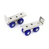 LDEXIN 2pcs 4-Wheel Metal Sliding Track Pocket Door Roller Wheel