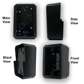 iMBAPrice IMBA-FS8141-1 Black Weatherproof FS Box for 1/2" Lap Siding, 1-Gang Outdoor Electrical Outlet Box, Non-Metallic Exterior Switch & Receptacle Box, Siding Mount, 1 Pack
