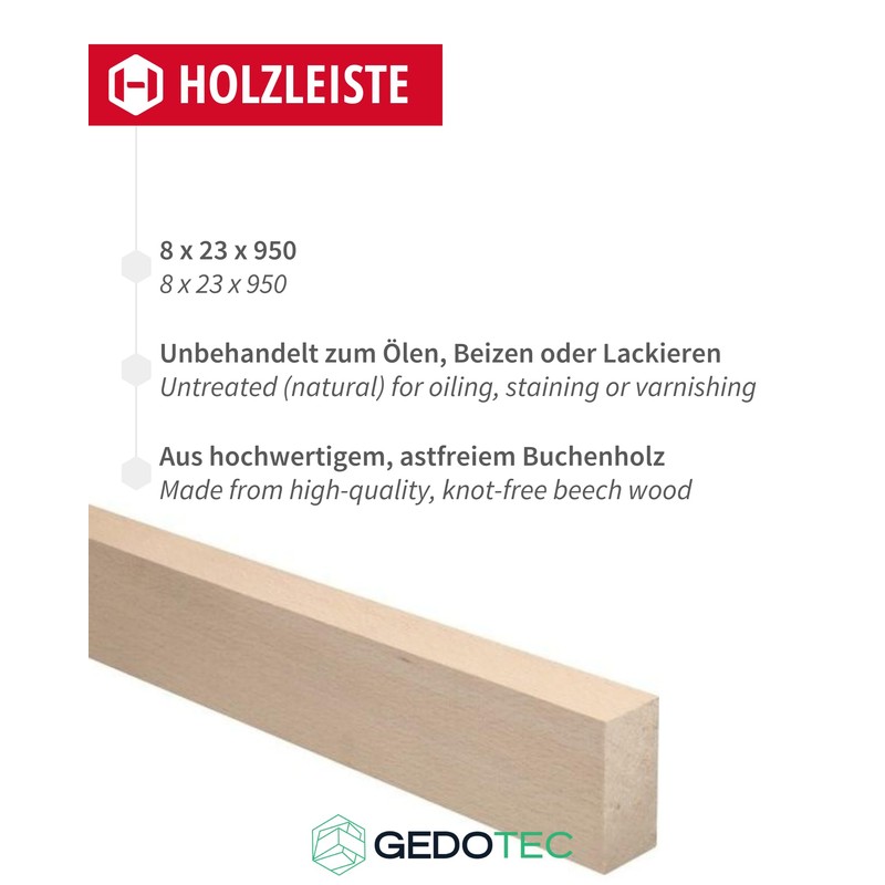 Gedotec Wooden Strips for Crafts, Wooden Boards for Building Made