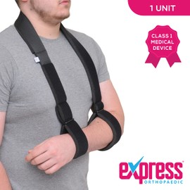 Express Orthopaedic® - Medically Approved Double Cuff Universal Sling Adjustable Foam Shoulder, Arm & Elbow Sling - Supplied to UK Hospitals