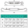 BUXIMN 5Pcs M4 Turnbuckle Hook and Hook, 304 Stainless Steel