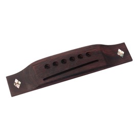 SAFIGLE String Rosewood Acoustic Guitar Bridge Replacement with Seashell Decor Slotted Design for Folk Classical Guitars Easy Installation Vintage Aesthetic Fits Models