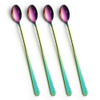 Long Handle Stirring Spoon, 4 Pieces 9-Inch Long Handle Tea