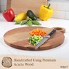 Hosley 13.5 Inch Acacia Wood Cutting Board - Medium Size