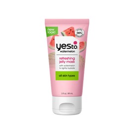 Yes To Watermelon Refreshing Jelly Mask, Quenching Lightweight Gel Mask That Helps Soften & Lightly Hydrate Skin, With Antioxidants, Lycopene & Vitamin C, Natural, Vegan & Cruelty Free, 3 Fl Oz
