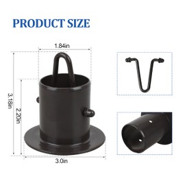 HOLEPU Rain Chain Gutter Adapter, Replacement Downspout for Gutters Black Aluminum （55mm/3in）,2Pcs