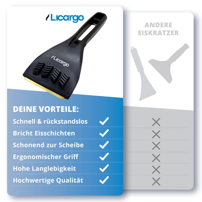 LICARGO® Eiskratzer mit Messingklinge [Made in Germany] - Ice Breaker