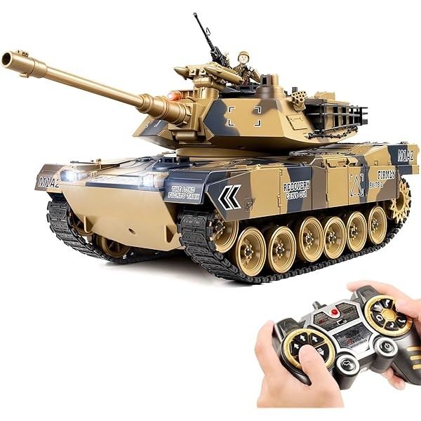 DBshoot1/18 Remote Control Tank, US M1A2 2.4GHz RC Tank with