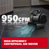 ECOMAX Air Mover, Carpet Dryer, Blower Fan, 950 CFM, 3-Speed