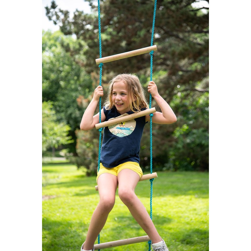 Trelines 7' Wooden Climbing Rope Ladder - The Ultimate Kids'