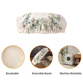 Eucalyptus Leaf Spring Jar Cloth Covers, Reusable Sourdough Starter Bowl Cover for Bread Proofing 5Pack Baking Supplies for 3-4 Inch Jar Mouth