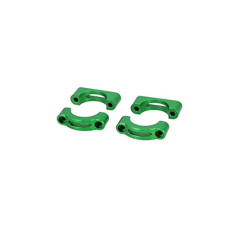 Set: CNC clamps for fenders, green anodized, for drum brake