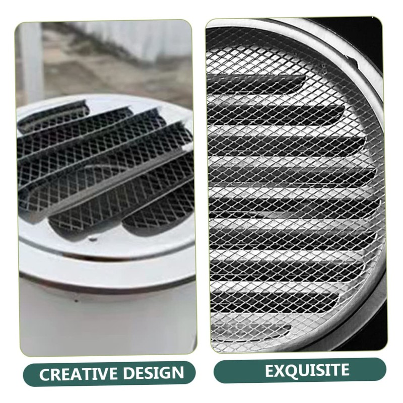 WOONEKY Exhaust Fan Cover Stainless Steel Rain Hat Round Air