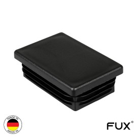 FUX Pack of 10 Pieces, Plastic End Caps, Furniture pads, 10mm to 160mm, floor protector for chairs, Tube Inserts, Lamellar Pipe Plugs (External Dimensions: 30x20mm, Wall Thickness: 1,5-2mm, Black)