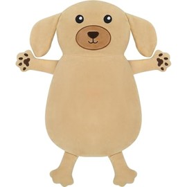 Black German Shepherd Lab Plush Dog Heating Pad, Microwavable & Weighted Stuffed Animals, Heated Plushie for Warmth & Comfort