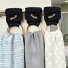 Aerbee Macrame Towel Holder Ring, 3PCS Kitchen Towel Hooks for