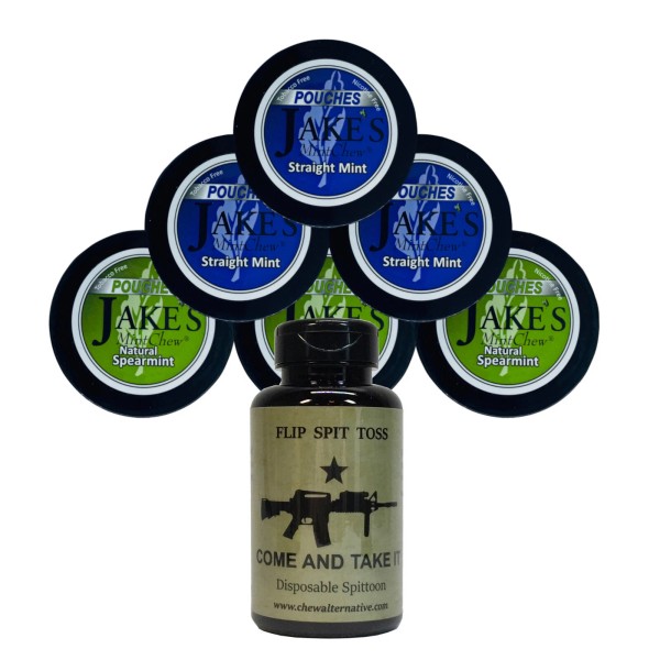 Jake's Mint Herbal Chew Mint Spearmint Pouches 3 Cans Each