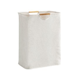 Laundry Bag, Large Capacity Cotton Linen Laundry Basket for Bedroom (L)