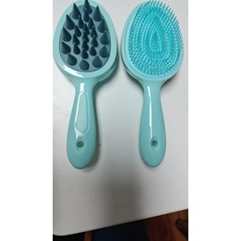 Hair Brush,Double-sided Silicone Comb Brush for Wet & Dry hair, Eliminates Knots & Reduces Breakage for All Hair Types, Large Combs for Head Massage and Relaxation,Blue