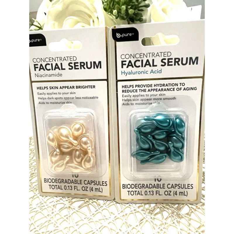 Pure B·Pure Facial Serum Capsules Niacinamide & Hyaluronic Acid 10ct