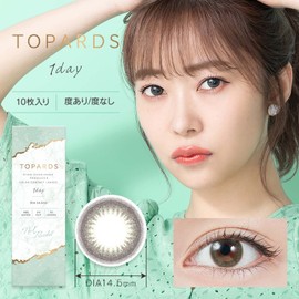 カラコン TOPARDS トパーズ 指原莉乃 さっしー ワンデー 10枚入り ペリドット（度あり）[-5.50]