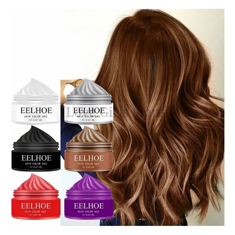 Tinte Para Teñir El Cabello Con Cera, Lavable, Natural Y