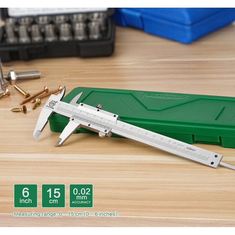 oumuik Vernier Caliper 150mm 6 Inch Stainless Steel Micrometer Measuring