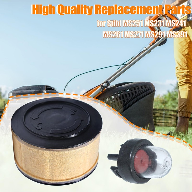 Mtanlo Air Filter Kit for Stihl MS251 MS231 MS241 MS261
