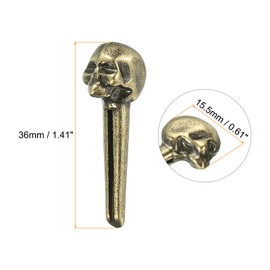 MECCANIXITY Metal Acoustic Guitar Bridge Pins Pegs, Guitar String Pins Replacement for Acoustic Guitar Bronze Tone Pack of 6