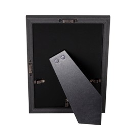 Happy Homewares Contemporary and Stylish Black Veneer Wood Effect A5 Picture Display Frame for Wall Hanging or Free Standing Table | 15cm x 21cm