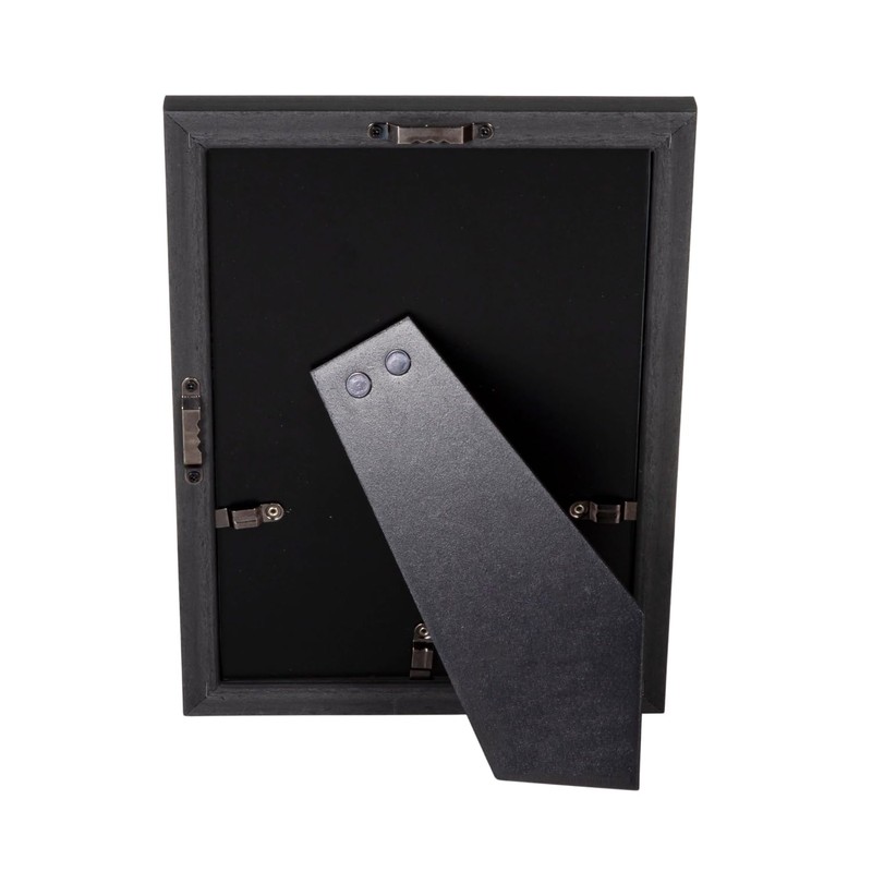 Happy Homewares Contemporary and Stylish Black Veneer Wood Effect A5