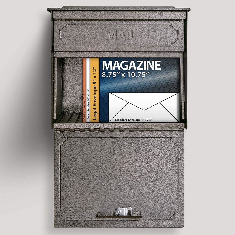 Mail Boss 7174 Townhouse, Bronze Wall Mount Decorative Locking Security