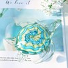 Qf Hangmade Glass Figurine Blown Sea Turtle, Glass Sculpture, Home