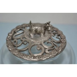 Unbranded POTPOURRI BOWL WITH PEWTER SCOTTISH TERRIER TOP