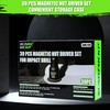 SUNHZMCKP 39Pcs Magnetic Nut Driver Set for Impact Drill, Metric
