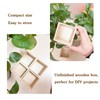 4 Pack Unfinished Wooden Craft Storage Organiser Boxes, 3.15 x