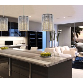 Crystal Light Shade for Ceiling Pendants Chrome Frame Chandelier Droplets Lamp Shade CS01-F