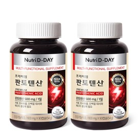 Nutri-D-Day Premium Pantothenic Acid 90 capsules x 2, total 6-month supply / 뉴트리디데이 프리미엄 판토텐산 90캡슐 x 2개 총 6개월분