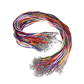 IWOWHERO 60PCS Assorted Color DIY Chinese Knot Necklace Cord Durable Multi Purpose Jewelry Making String with Clasp for Necklaces Bracelets and Crafts