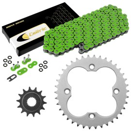 Caltric Green O-Ring Drive Chain & Sprockets Kit for Honda TRX450R Sportrax 450 2004 05