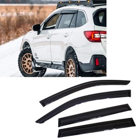 Puermto 94376 Side Window Wind Deflector, 4pcs Outside Mount Style Tape-On Nice Rain Guards Set, Window Visor fit for 2015-2022 Subaru Outback