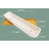 SWONVI 11.1 inch Long Rectangle White Ceramic Succulent Planter Pots/Mini