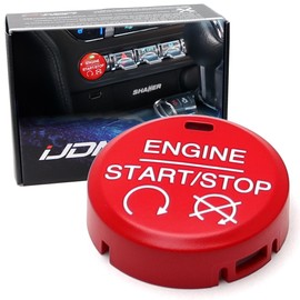 iJDMTOY Red Racing Sports Performance GT350/GT350R Style Engine Push Start Button Replacement Cap Cover, Compatible with Ford 2015-2023 Gen6 Mustang