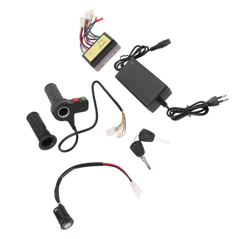 24V Brushless Motor Speed Controller Kit with Throttle Grip for