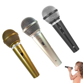 3 Pcs Fake Microphone, Toy Microphone, Microphone Prop For Kids, Kids Microphone, Mini Microphone For Singing, Props For Birthday Party Supplies Favors Performance Singing Role Playing Dancing