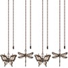 SHIFANQI Ceiling Fan Pull Chain, 4 Pack Copper Dragonfly Fan