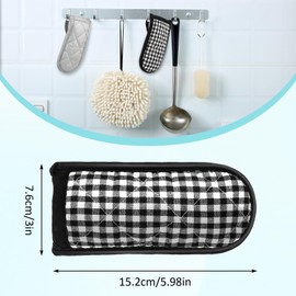 4Pcs Cotton Cast Iron Handle Cover, Non-Slip Cast Iron Skillet Handle Covers, Machine Washable Lodge Cast Iron Handle Covers for Kitchen Baking Cooking Grilling