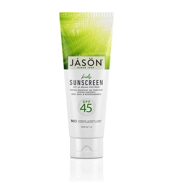 Jason Kids Sunscreen, Broad Spectrum SPF 45, 4 Oz (Packaging May Vary)