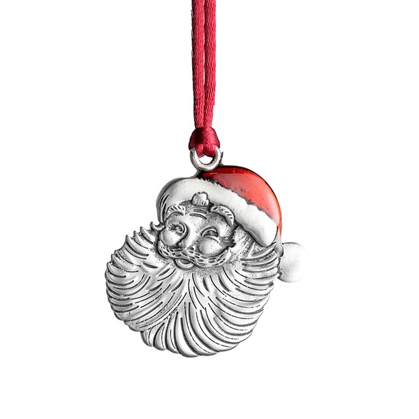 Zueyen Solid Pewter Christmas Tree Decoration, Christmas Tree Ornament, DIY Craft Pendant for Christmas, Festive Party, Holiday Decor (Santa Claus)