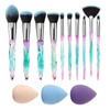 Makeup Brush Set Glamour Gaze 10Pcs Crystal Handles Makeup Brushes